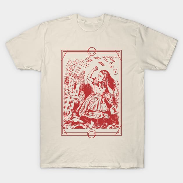 Alice in Wonderland Tarot Card T-Shirt by Souls.Print